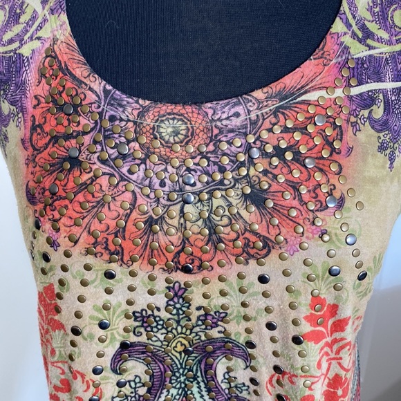 Style & Co Sleeveless Tunic Top Boho - Picture 3 of 7